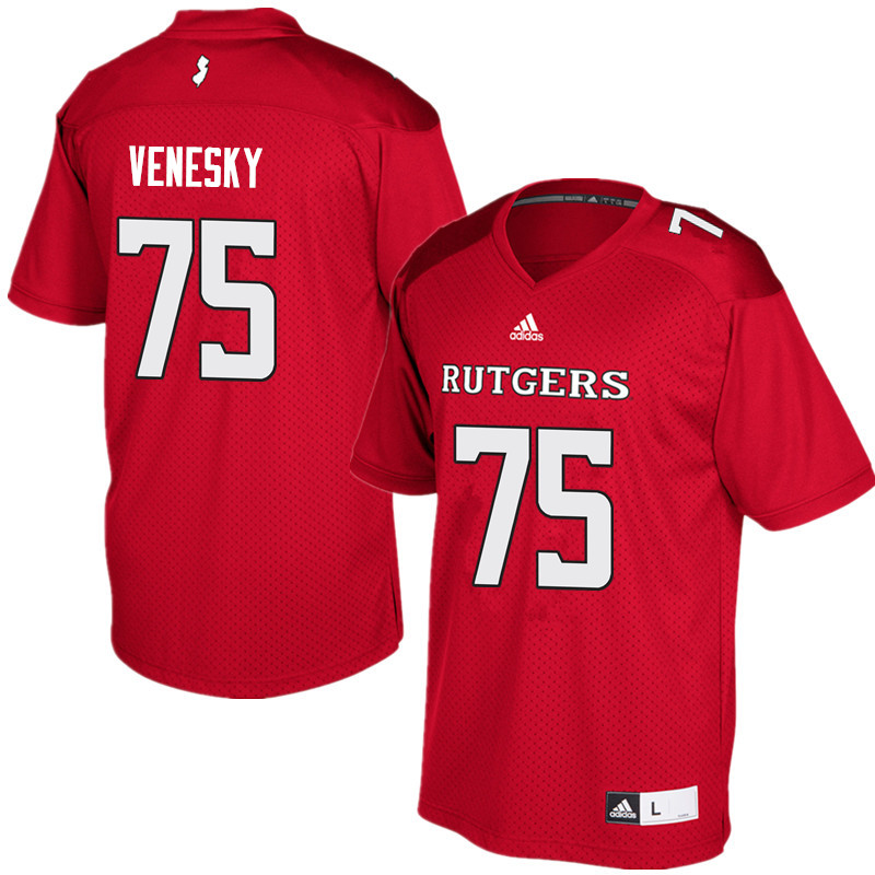 Men #75 Zach Venesky Rutgers Scarlet Knights College Football Jerseys Sale-Red